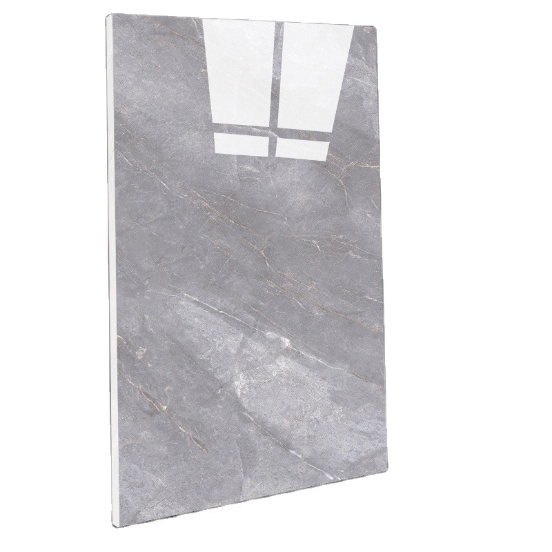 Telhas de parede com textura de mármore - Telhas modernas de 60 x 120 cm para um banheiro elegante