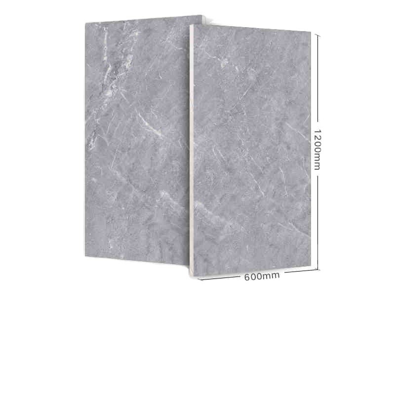 600X1200mm Imitação de pedra moderna azulejos de porcelana esmaltados cinza para quarto interno / externo
